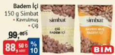 SİMBAT BADEM İÇİ 150 G fiyat ve kampanya bilgisi